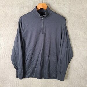 Murano‎ Sweatshirt Mens XL Gray Liquid Luxury Cotton Stretch 1/4 Zip Long Sleeve